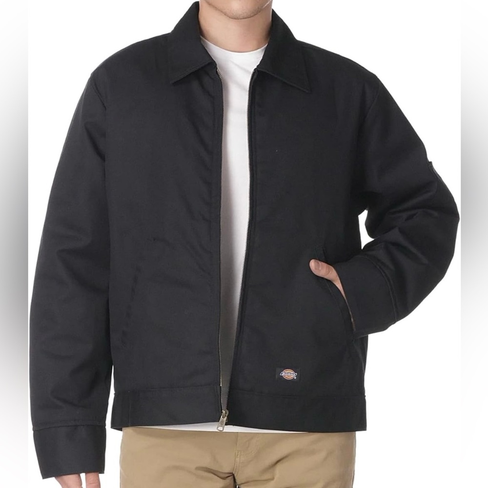 Dickies Men’s insulated front zip black jacket